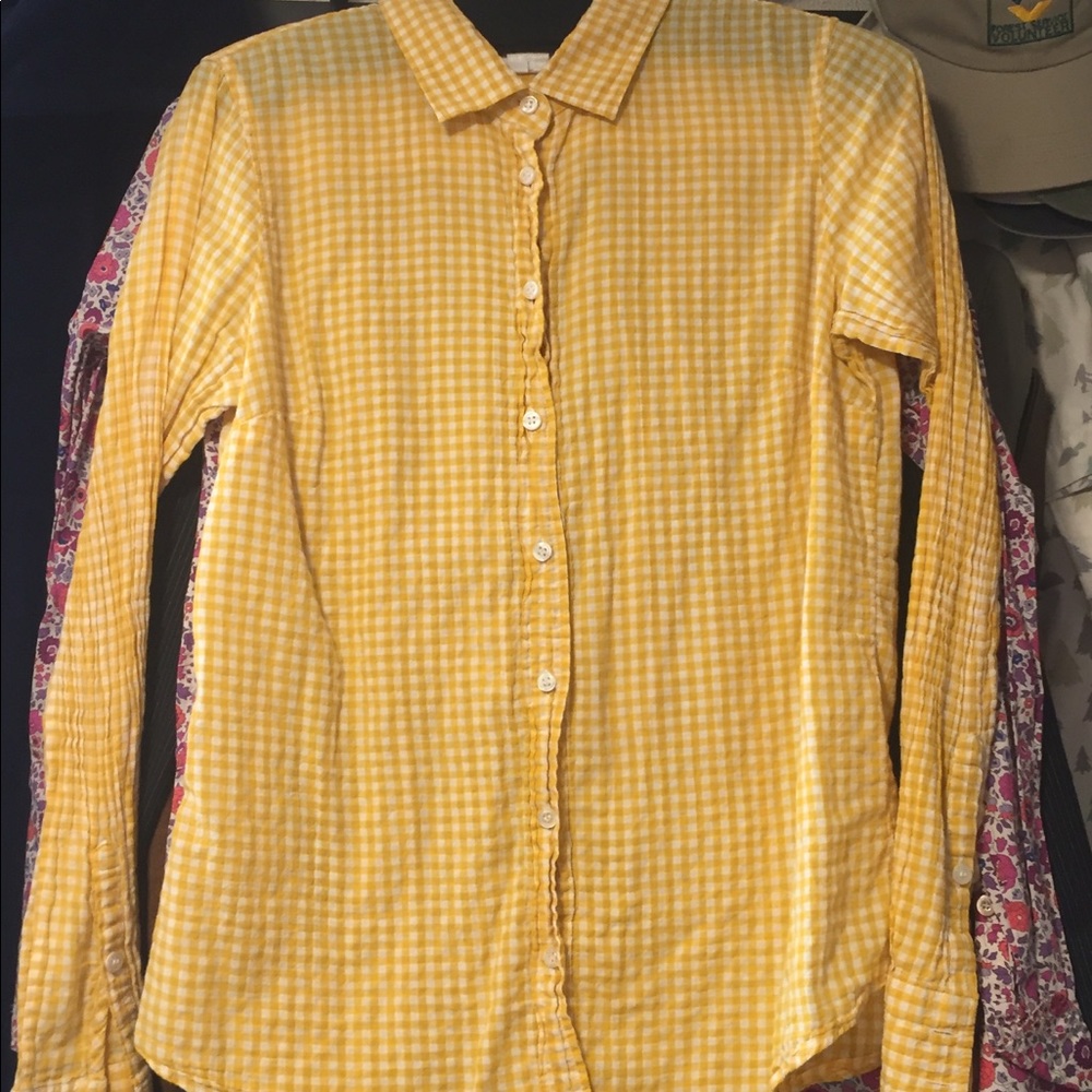 J.Crew Perfect Shirt Golden Gingham
